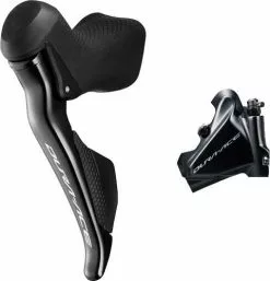 Skivbroms Med Broms-/växelreglage Shimano Dura-Ace Di2 BR-R9170 Fram 2 Växlar Svart