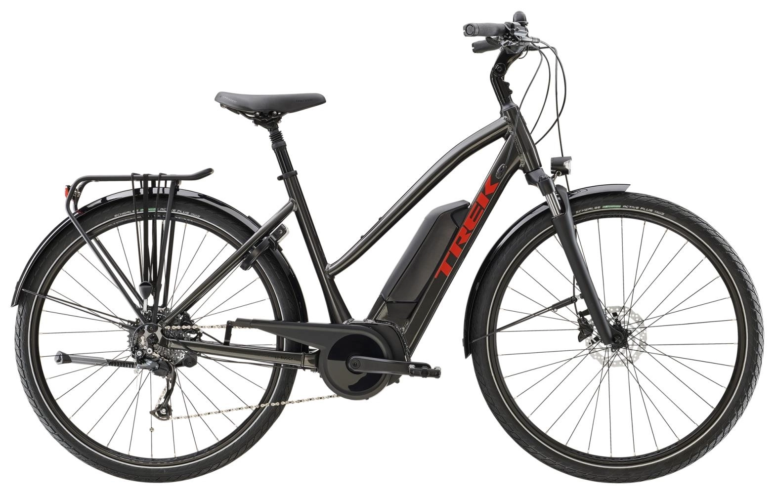 Elcykel Trek Verve+ 2 Stagger 400wh Dam Svart