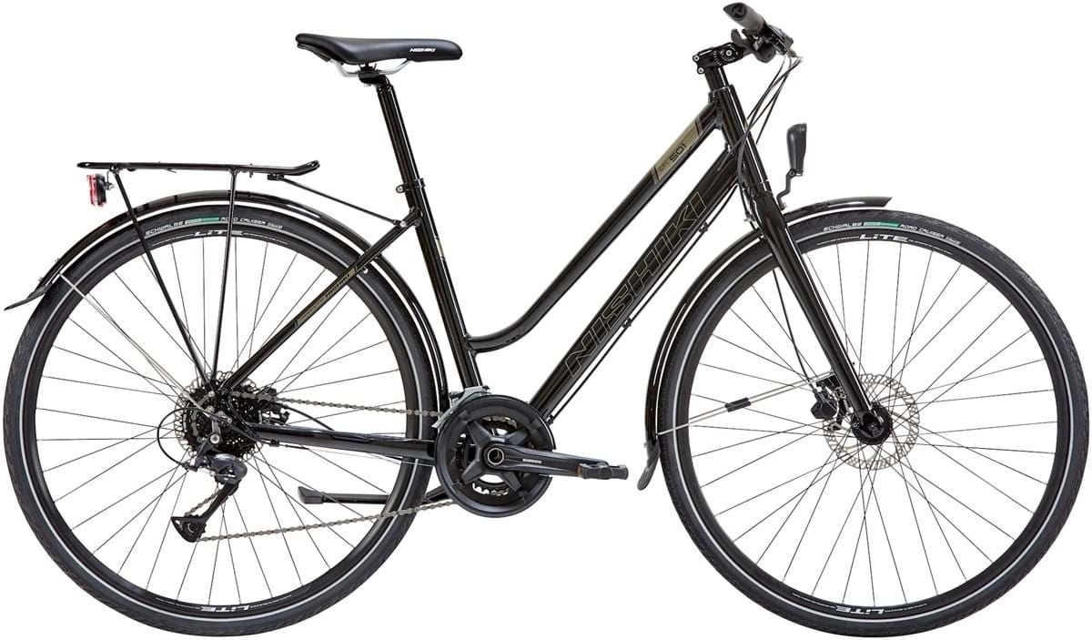 Hybridcykel Nishiki City 501 Mid Step Dam Svart