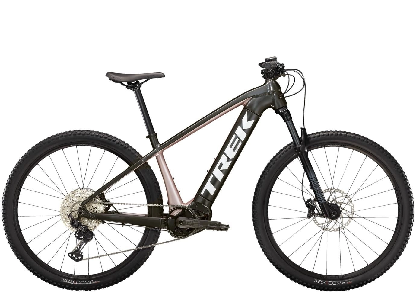 El MTB Trek Powerfly 5 Grå/rosa 27,5"