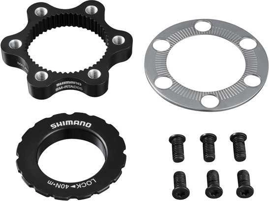 Adapter Shimano IS 6 Bultars Bromsskiva Till Centerlock Nav Svart