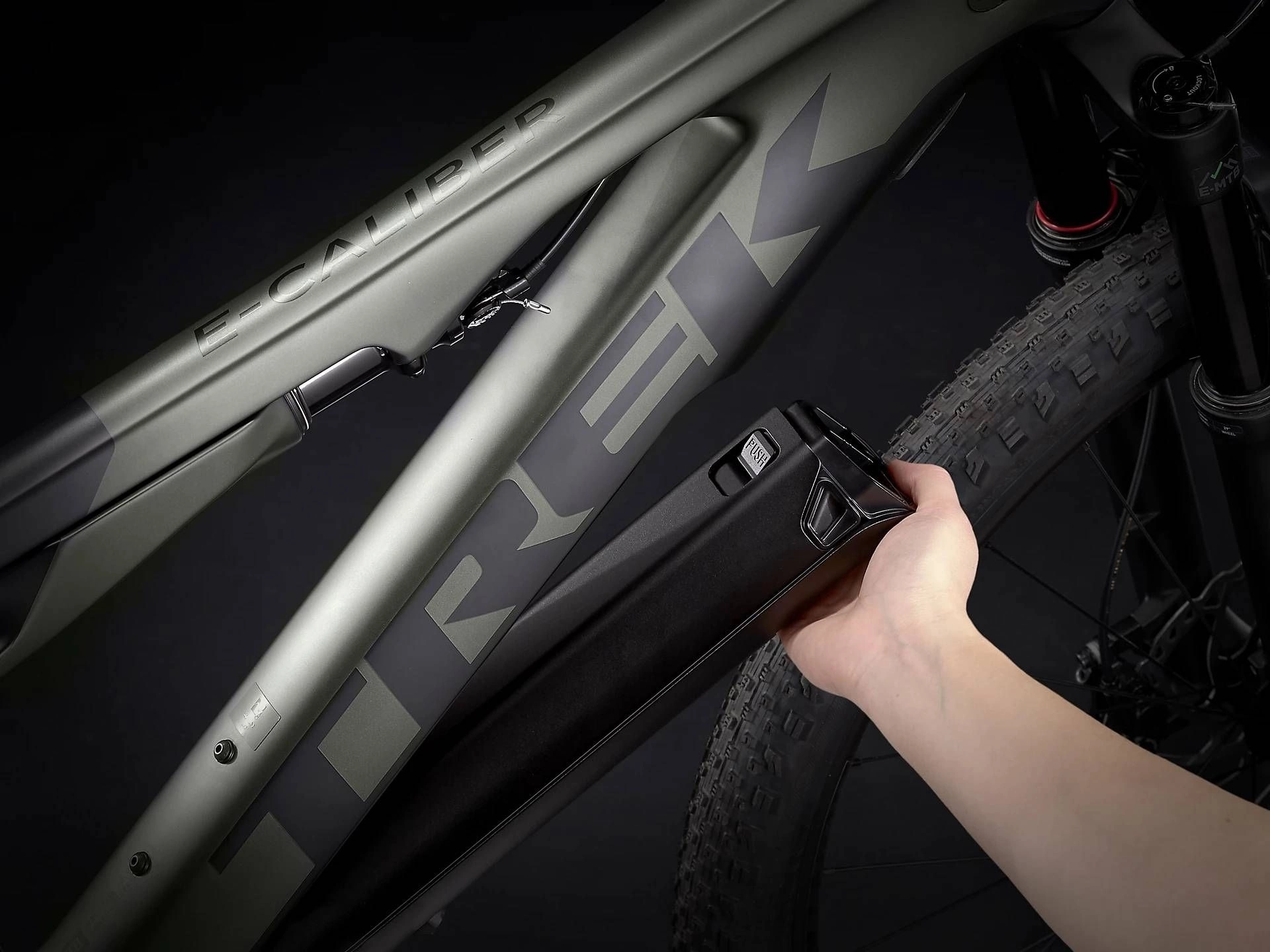 El MTB Trek E-Caliber 9.6 Grön/svart - Bild 4