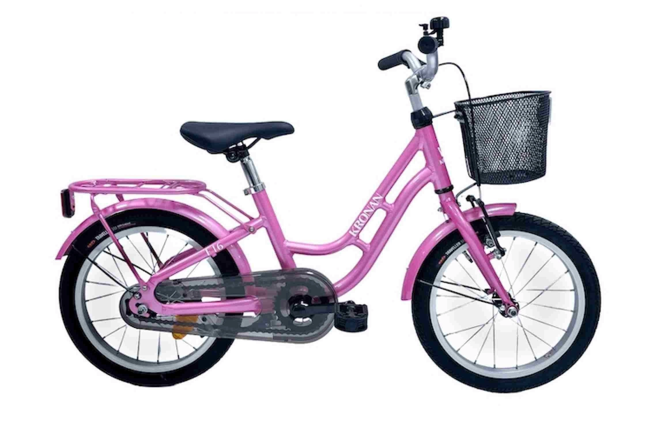 Barncykel Kronan F16 Oväxlad 16" Rosa