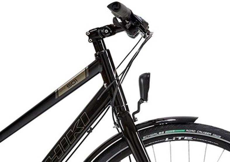 Hybridcykel Nishiki City 501 Mid Step Dam Svart - Bild 5